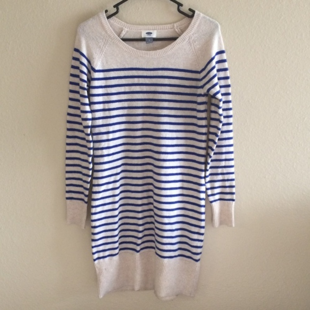 Old Navy navy striped layering sweater dress